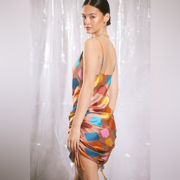 ILLA ILLA Printed satin cowl neck dress - Picture 6 of 9